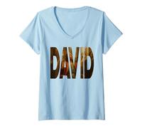 Mujer King David of Israel God's General, Old Testament Bible Camiseta Cuello V