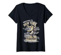 Mujer King Kong Skull Island, Nueva York, Nueva York, Nueva York, Arte cinematográfico Vintage, Kitsch Camiseta Cuello V