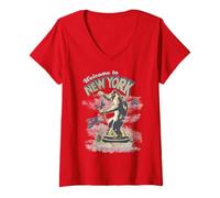 Mujer King Kong Skull Island, Nueva York, Nueva York, Nueva York, Cine Vintage, Arte Kitsch Camiseta Cuello V