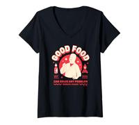Mujer King of The Hill Good Food Can Solve Any Problem EST. 2025 Camiseta Cuello V
