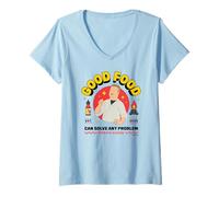Mujer King of The Hill Good Food Can Solve Any Problem Poster Camiseta Cuello V