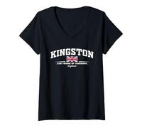 Mujer Kingston England Camiseta Cuello V