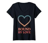 Mujer Kinky BDSM Bondage Shibari Cuerda Fetiche Arte Camiseta Cuello V
