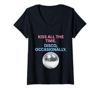 Mujer Kiss All The Time Disco Occasionally Camiseta Cuello V