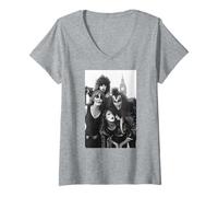 Mujer Kiss Band Destroyer Spirit of '76 Tour Westminster Londres Camiseta Cuello V