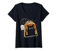 Mujer Kittea Cute Cat In Tea Bag Kitten Lovers Tea Fans Camiseta Cuello V