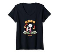 Mujer Kitty Kat Lunar New Year Good Luck Celebration Camiseta Cuello V