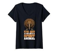Mujer Kiwi Bird Is My Spirit Animal Nueva Zelanda Kiwi Bird Camiseta Cuello V