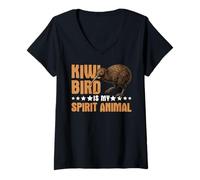 Mujer Kiwi Bird Is My Spirit Animal Nueva Zelanda Kiwi Camiseta Cuello V