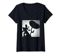 Mujer Klaus Nomi - Esmoquin de plástico (foto de Simon Fowler) Camiseta Cuello V