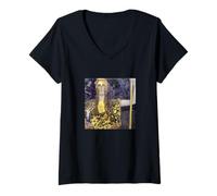 Mujer Klimt Pallas Atenea Diosa Griega Guerra Sabiduría Mitología Arte Camiseta Cuello V