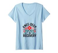 Mujer Knee-Deep In Recovery Floral Camiseta Cuello V