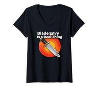 Mujer Knife Collector Blade Envy Is A Real Thing Funny Camiseta Cuello V