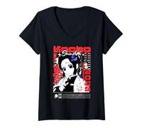 Mujer Kocho Shinobu Delicado Veneno Flor Camiseta Cuello V