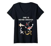 Mujer Koi Fish One is Never Enough tee Camiseta Cuello V