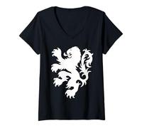Mujer Koningsdag Leeuw - Celebración del Día del Rey Países Bajos Camiseta Cuello V