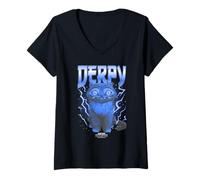 Mujer KPOP Demon Hunters Derpy Tiger Lightning Camiseta Cuello V