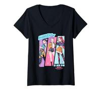 Mujer KPOP Demon Hunters Huntrix Anime Sketch Camiseta Cuello V