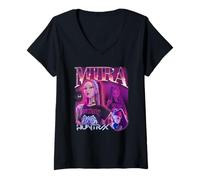 Mujer KPOP Demon Hunters Huntrix Huntr/X Mira Bootleg Camiseta Cuello V