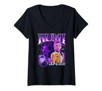 Mujer KPOP Demon Hunters Huntrix Huntr/X Rumi Bootleg Camiseta Cuello V