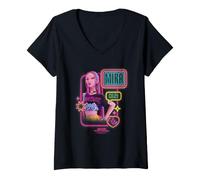 Mujer KPOP Demon Hunters Mira Glowing Lights Camiseta Cuello V