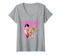 Mujer KPOP Demon Hunters Saja Boys Bubbles Camiseta Cuello V