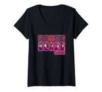 Mujer KPOP Demon Hunters Saja Boys Glowing Lights Group Camiseta Cuello V