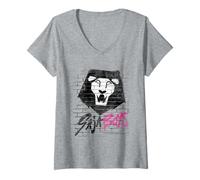 Mujer KPOP Demon Hunters Saja Boys Graffiti Wall Camiseta Cuello V