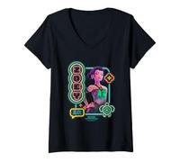 Mujer KPOP Demon Hunters Zoey Glowing Lights Camiseta Cuello V
