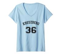 Mujer Kreuzberg 36 - Berlín Alemania Barrio Nostalgia Diseño Camiseta Cuello V