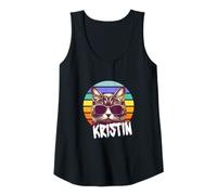 Mujer KRISTIN - Bonito nombre de niña con un gato genial Camiseta sin Mangas