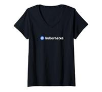 Mujer Kubernetes Software: potentes herramientas de orquestación de contenedores Camiseta Cuello V