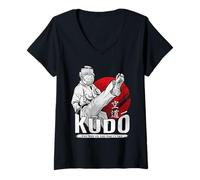 Mujer Kudo Artes Marciales - El Camino del Cielo Vacío Camiseta Cuello V