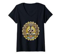 Mujer Kung Fu Luchador Artes Marciales Dragón Chino Entrenamiento Shaolin Camiseta Cuello V