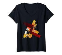 Mujer Kungfu Panda Peludo Y Furioso Personajes Camiseta Cuello V