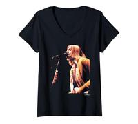 Mujer Kurt Cobain Nirvana En Utero Tour por Phil Nicholls Camiseta Cuello V