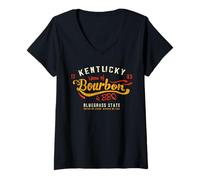 Mujer KY Bluegrass State - Kentucky Bourbon & BBQ Camiseta Cuello V