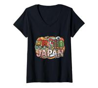 Mujer Kyoto City Name Travel Souvenir - Regalo turístico Camiseta Cuello V