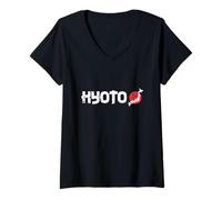 Mujer Kyoto Japón Camiseta Cuello V
