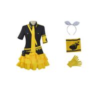 (Mujer, L) Miku Hatsune Love Is War, disfraz de cosplay amarillo, conjunto de ropa de actuación
