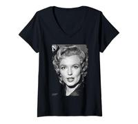 Mujer La Actriz Marilyn Monroe Estrella de Cine en el Savoy London 1956 Camiseta Cuello V