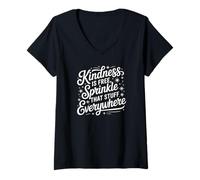 Mujer La amabilidad inspiradora es un estilo de cita motivacional gratuito Camiseta Cuello V