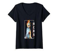 Mujer La antigua diosa Hera de la mitología Camiseta Cuello V