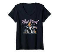 Mujer La Banda de Pink Floyd en Prism Distrised Camiseta Cuello V