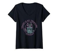 Mujer La Basura es mi Tesoro Esta Noche Mapache Humor Camiseta Cuello V