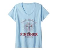 Mujer La Biblia Resumen Finalizador 365 Días Camiseta Cuello V