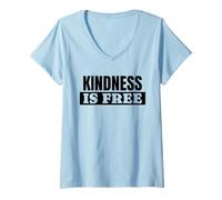 Mujer La bondad es Libre (Declaración Positiva) Camiseta Cuello V