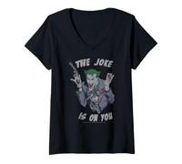 Mujer La Broma está contigo, edición artística de Batman Joker Camiseta Cuello V