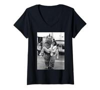 Mujer La cantante Alice Cooper con Monster 1975 Camiseta Cuello V