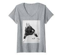 Mujer La Cantante de Blondie New Wave Debbie Harry en 1978 Allan Ballard Camiseta Cuello V